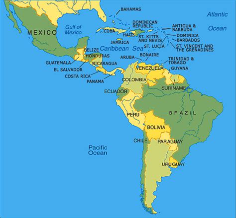 Latin America Map Region City | Map of World Region City