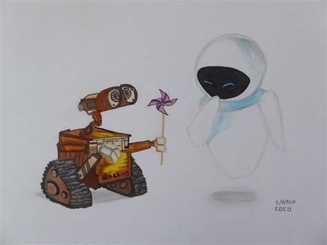 Wall E And Eve Drawing