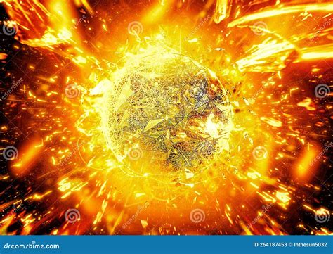 3d Illustration of Exploding Sun Stock Illustration - Illustration of ...