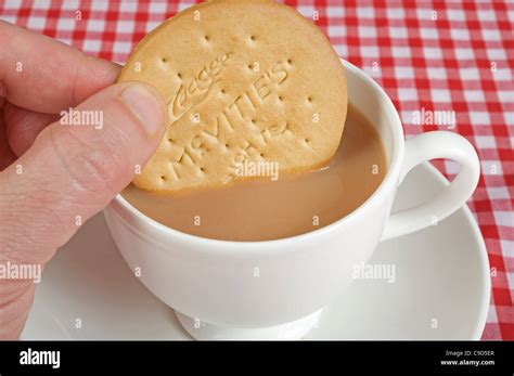 McVities Rich Tea biscuit with cup of tea Stock Photo: 40242351 - Alamy