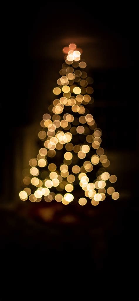 lighted Christmas tree iPhone Wallpapers Free Download