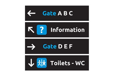 Airport Signs and Symbols Graphic by rasol.designstudio · Creative Fabrica