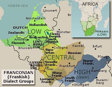 Map of Franconian (Frankish) Dialect Groups