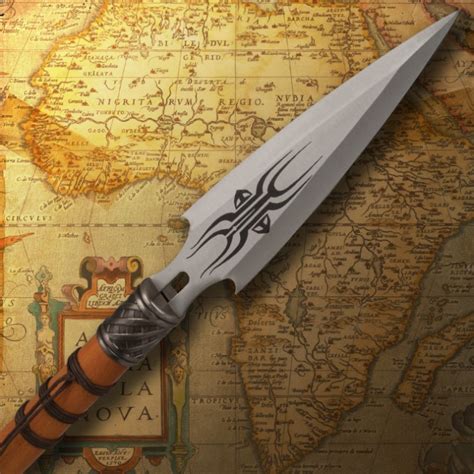 African Wooden Warrior Spear | BUDK.com - Knives & Swords At The Lowest ...