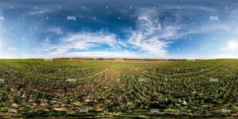 360° view of blue sky before sunset with beautiful awesome clouds. full seamless spherical hdri ...