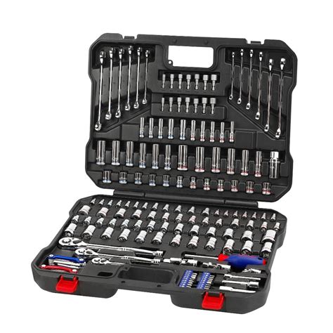 WORKPRO 164PC Socket Set Mechanics Car Repair Tool Sets SAE Wrenches ...