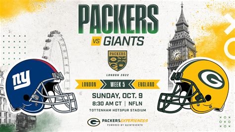 Packers to face New York Giants at London’s Tottenham Hotspur Stadium Oct. 9