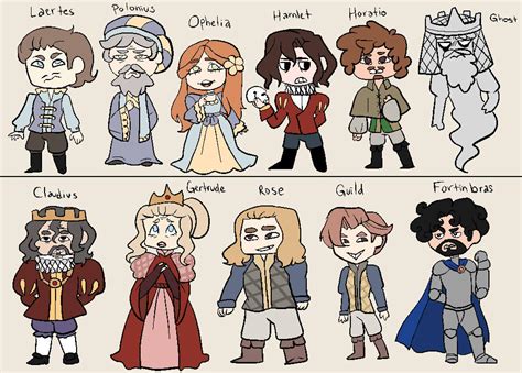 Hamlet characters by Tr0n1ka on DeviantArt