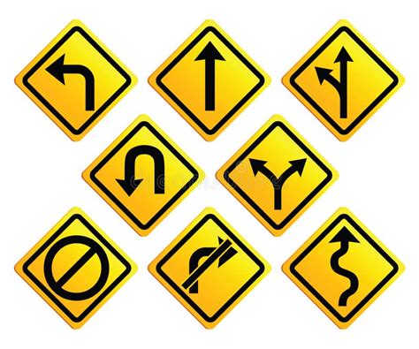 Arrows Road Signs stock vector. Illustration of right - 23408551