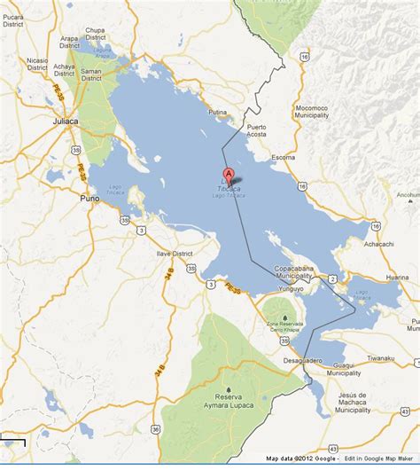 Map of Lake Titicaca