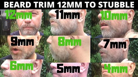 Trim Beard and Compare Each Length (12mm - 4mm) - YouTube