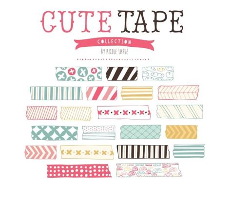 Cute Tape (Clipart) - Graphics / Clip Art | Luvly | Pegatinas, Editar ...