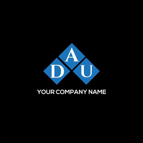 DAU letter logo design on BLACK background. DAU creative initials letter logo concept. DAU ...