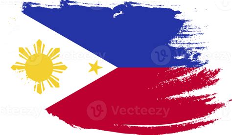 Philippines flag with grunge texture 12056810 PNG