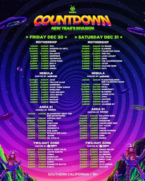Here Are The Set Times For Countdown NYE 2022 - EDM.com - The Latest Electronic Dance Music News ...