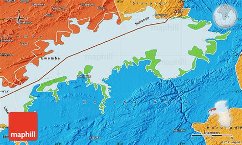 Political Map of Lake Kariba