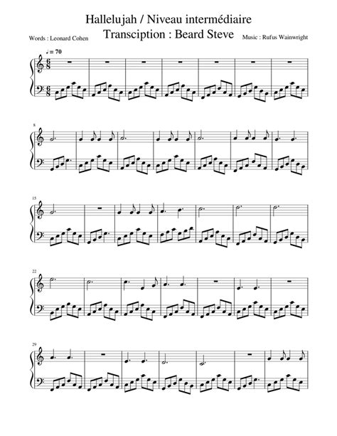 Hallelujah - Easy version from Shrek movie Sheet music for Piano (Solo) | Musescore.com