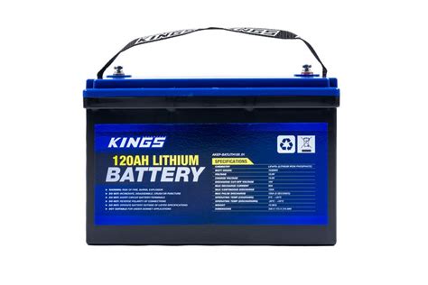 Kings 12V 120Ah Deep Cycle Lithium LiFePO4 Battery + Maxi Battery Box ...