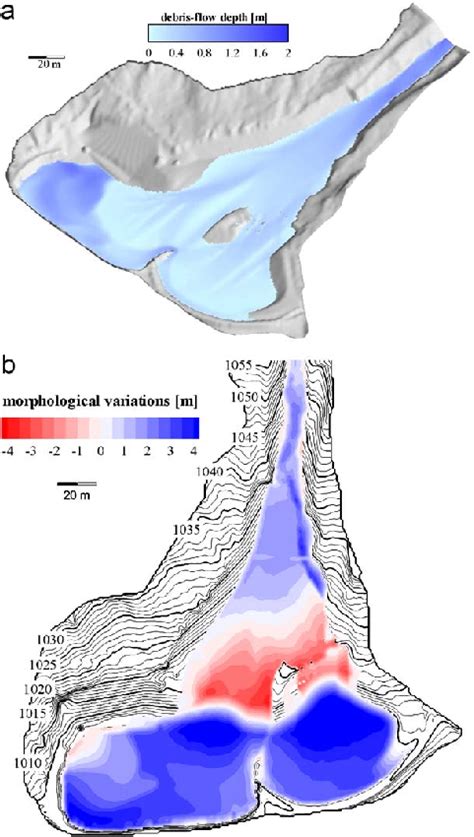 Snapshots of a debris-flow simulation designed to study the ...