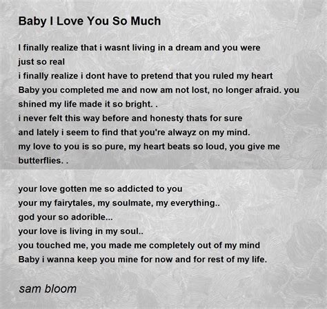 I Love You Baby Poems For Him