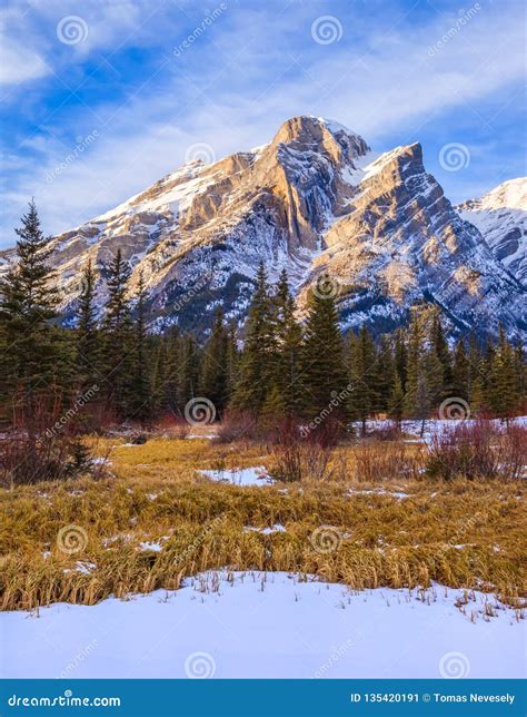 Mount Kidd, a Mountain in Kananaskis in the Canadian Rocky Mountains ...