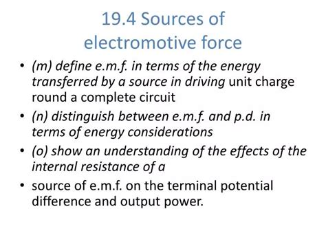 PPT - 19.4 Sources of electromotive force PowerPoint Presentation, free ...