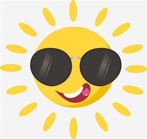 Cartoon Sun With Sunglasses