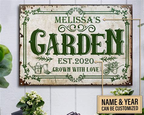 Personalized Metal Garden Signs Made in the USA TMS78 – Tom Pham Designs