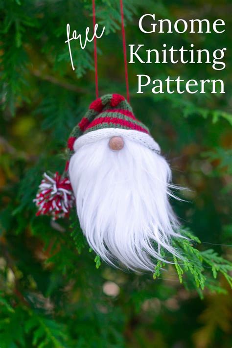 Gnome Knitting Pattern - Christmas Ornaments · Nourish and Nestle