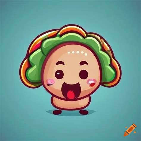 Logo of a cute taco chef on Craiyon