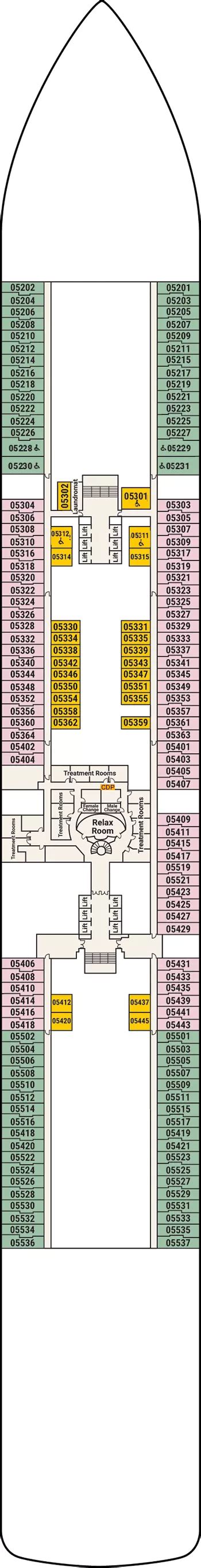 Star Princess Deck 5 deck 5 plan | Cruisedeckplans.com