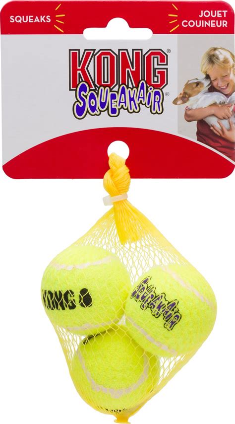 Kong Air Kong Squeaker Extra Small Tennis Balls 3pk