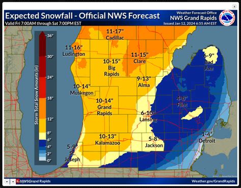 Michigan snowfall predictions: See how much your area could get during winter storm