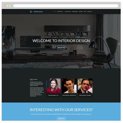 Free Responsive Interior Design Wordpress theme