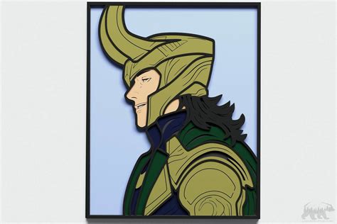 Loki Layered Design for cutting - LaserCraftum