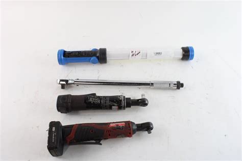 Milwaukee Cordless Ratchet, Torque Wrench & More, 4 Pieces | Property Room