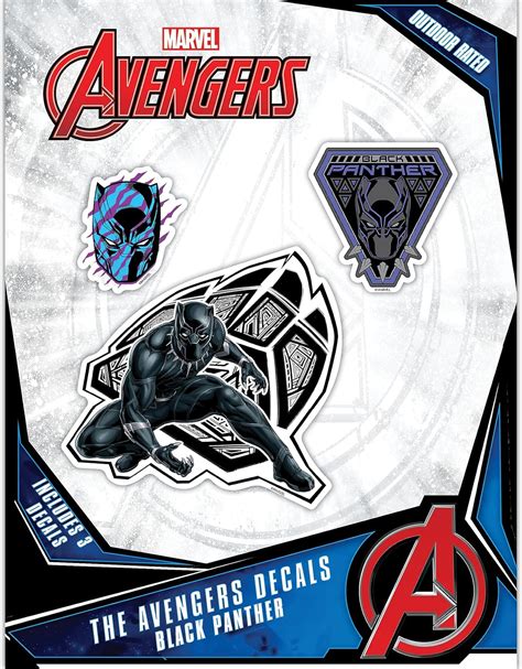 Amazon.com: Marvel Black Panther Decals - Set of 3 Vinyl Stickers for ...