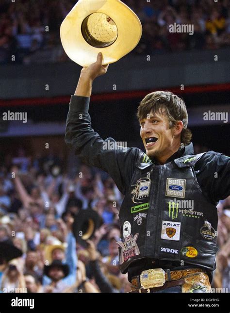 Las Vegas, Nevada, USA. 27th Oct, 2013. J.B. Mauney reacts to his overall win at the 2013 PBR ...