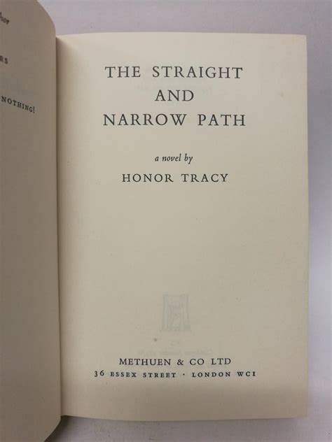 The Straight and Narrow Path by Honnor Tracy: Very Good Hardcover (1958 ...