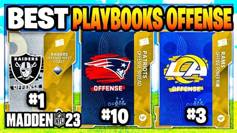 THE 10 BEST OFFENSIVE PLAYBOOKS IN MADDEN 23 (BEST OFFENSE MADDEN 23) - YouTube