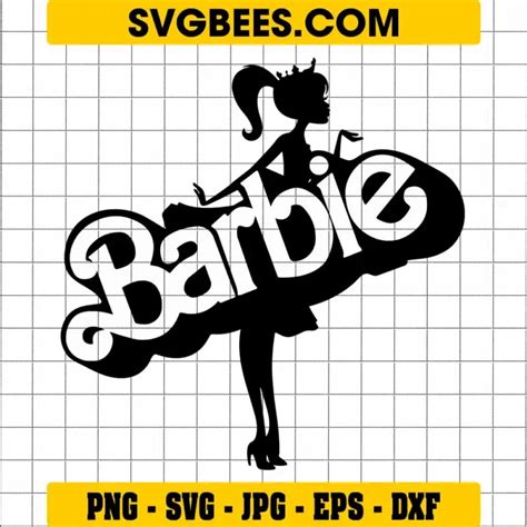 Barbie black head silhouette svg -SVGbees