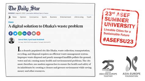 ASEFSU23 Participants Featured in The Daily Star Newspaper, Bangladesh ...