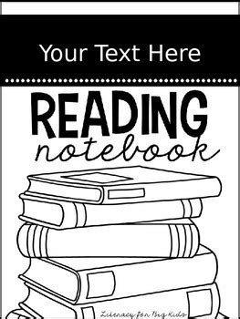 {EDITABLE} Reading Notebook Cover Pages by Literacy for Big Kids