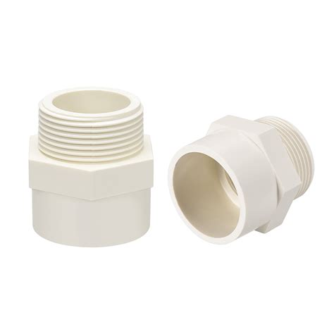 50mm Slip x G1-1/2 Male Thread,PVC Pipe Fitting Adapter Connector 10Pcs ...