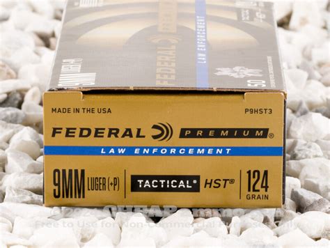 9mm +P Ammo - Federal 124 Grain Jacketed Hollow Point - 1000 Rounds