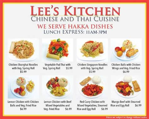 Lee S Kitchen Menu | Home Inspiration