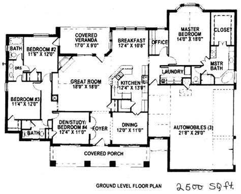 38+ House Plans 2500 Sq Ft One Story