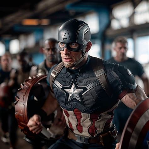 Premium Photo | Resistance Training with Captain America Strength and ...