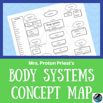 Human Body Systems Concept Map by Mrs Proton Priest | TPT