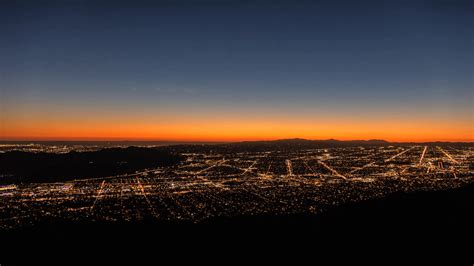 los-angeles-sunset-to-night-mountain-view-time-lapse-above-the-san ...